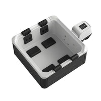 Tempo Style -  Piscina Idromassaggio Quadrata Mspa Oslo Aero Plus F-OS063WAP (6 Posti) | 180 x 180 x 65cm | 1150 litri | 140 getti d'aria massaggianti a 3 velocità | 8 Idrogetti | Copertura termica inclusa