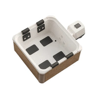 Tempo Style -  Piscina Idromassaggio Quadrata Mspa Oslo Amber Aero Plus F-AM063WAP (6 Posti) | 180 x 180 x 65cm | 1150 litri | 140 getti d'aria massaggianti a 3 velocità | 8 Idrogetti | Copertura termica inclusa