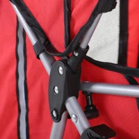 Passeggino per Cani Piccoli Pieghevole, Carrozzina per Cani con Ruote con Freni, Portabicchieri, Cestino Portaoggetti e Imbottitura Rimovibile e Lavabile, per Animali Domestici 10 kg, Rosso