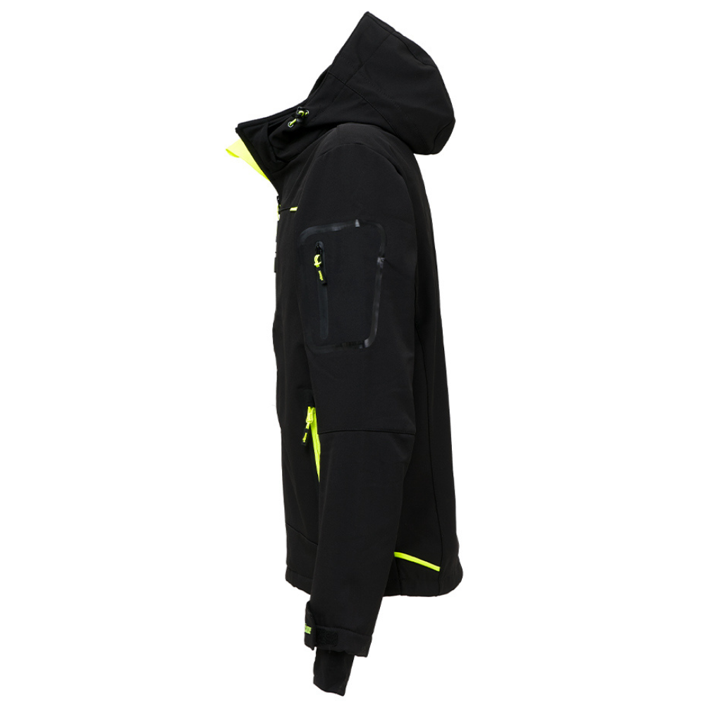 Giacca lavoro uomo softshell chiusura zip cappuccio black carbon space upower *** misura small - s, confezione 1