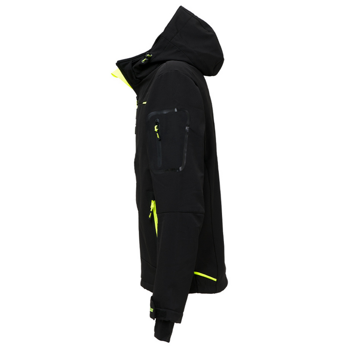 Giacca lavoro uomo softshell chiusura zip cappuccio black carbon space upower *** misura small - s, confezione 1