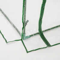 Serra da giardino a Tunnel in Acciaio e con Copertura in PVC, 200x100x80 cm, Trasparente e Verde