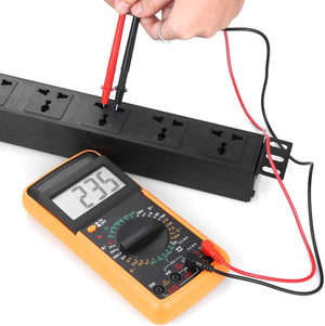 MULTIMETRO DIGITALE TESTER PROFESSIONALE  CON CAVI e GUSCIO