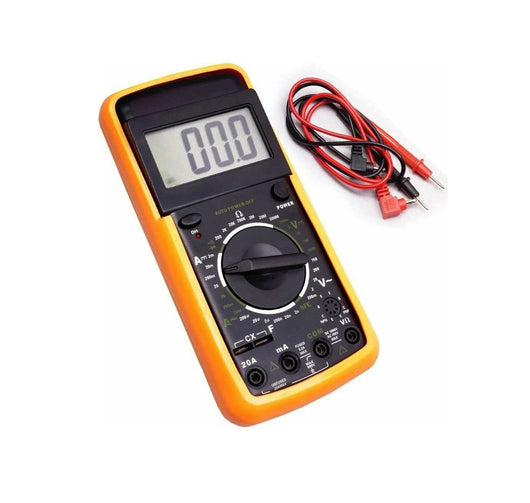MULTIMETRO DIGITALE TESTER PROFESSIONALE  CON CAVI e GUSCIO