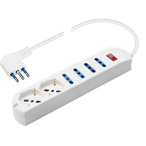 MULTIPRESA 6 PRESE: 4 BIP + 2 SCHUKO