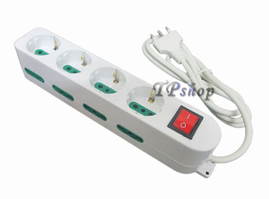 MULTIPRESA ELETTRICA CIABATTA PRESA 12 POSTI 4 SHUKO INTERRUTTORE SICUREZZA