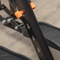 Cyclette Ellittica con 4 Livelli di Resistenza, Monitor LCD e 2 Ruote, in Acciaio e ABS, 90x62x150 cm, Nero