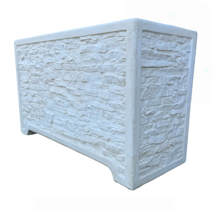 Fioriera giardino cemento effetto pietra l.100xp.40xh.60 cm serie stratis