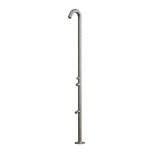 MPC Doccia piscina esterno Inox satinato acciaio inox 316 con deviatore sopra-sotto miscelatore calda-fredda getto lavapiedi acciaio cartuccia ceramica soffione anticalcare MX1002-INOX