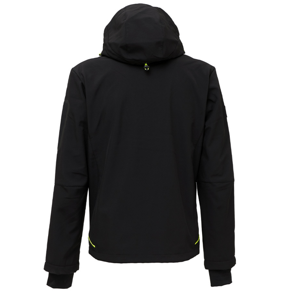 Giacca lavoro uomo softshell chiusura zip cappuccio black carbon space upower *** misura small - s, confezione 1