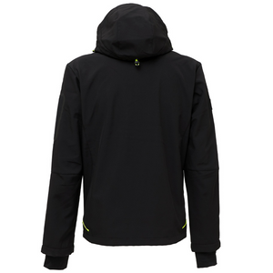 Giacca lavoro uomo softshell chiusura zip cappuccio black carbon space upower *** misura small - s, confezione 1