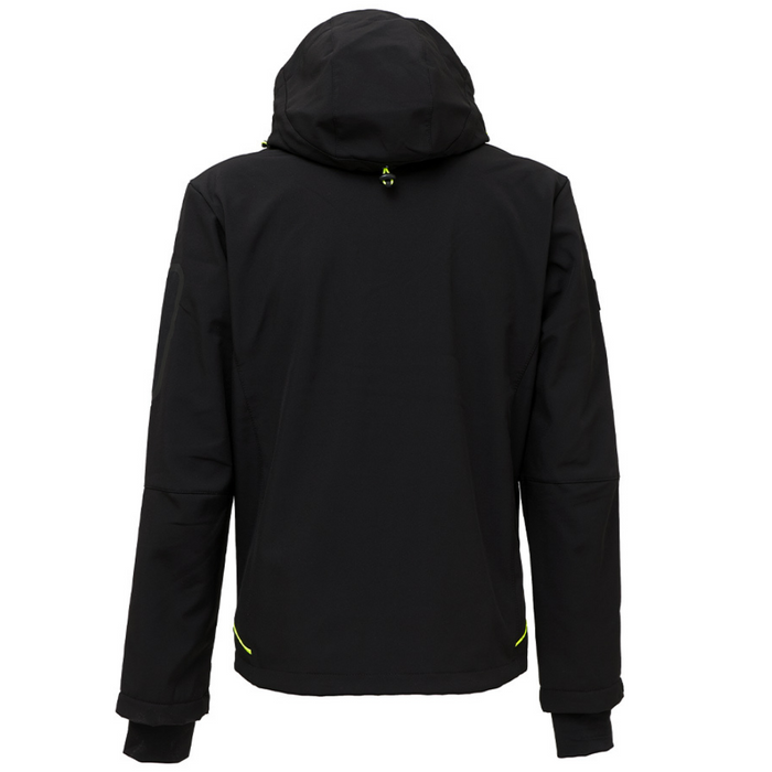 Giacca lavoro uomo softshell chiusura zip cappuccio black carbon space upower *** misura small - s, confezione 1