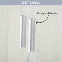 kleankin Mobile Sottolavabo Bagno con Armadietto e Ripiano Aperto, 60x30x62cm, Grigio e Legno Naturale