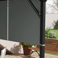 Copertura per Gazebo Pergola 3x3 m in Poliestere con Tasche e Cinghie, 488x122 cm, Grigio Carbone