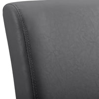 Kit di 2 sedie imbottite con gambe in legno massello, rivestimento sintetico, design grigio scuro, 90 x 37/42 x 48 cm 03_0002361