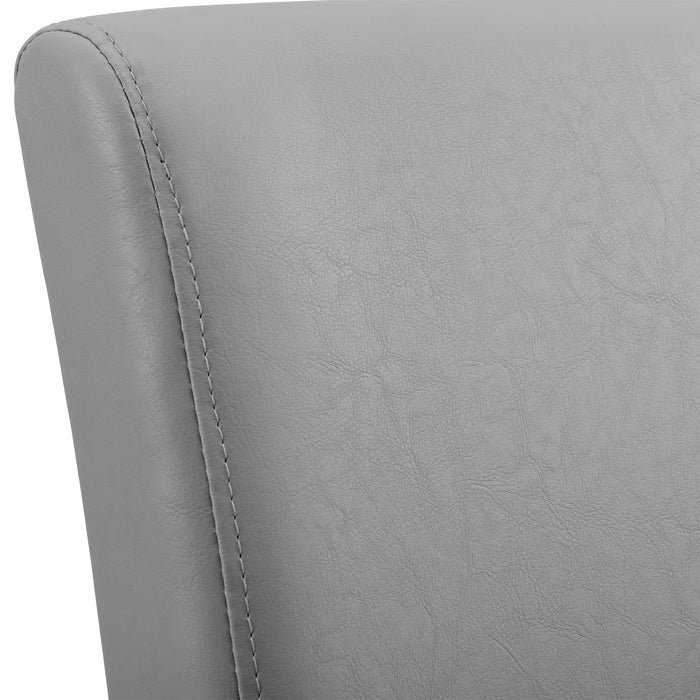 Set Pranzo con Tavolo 140x90 cm e 6 Sedie in Similpelle - Bianco / Grigio chiaro [en.casa]