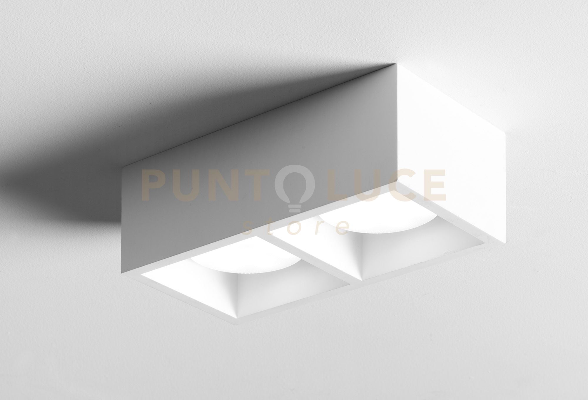 MYLASA Soffitto  o parete 2 Luci Cubotto LM attacco GX53 l.21x11cm