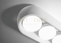 MYSIA lampada da Soffitto 3 Luce Bianci in gesso attacco GX53 28x11cm
