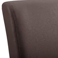 Set Pranzo con Tavolo 140x90 cm e 6 Sedie in Similpelle - Bianco / Marrone [en.casa]