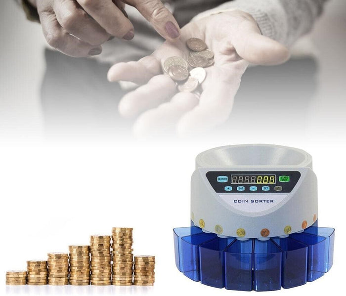 Macchina Contamonete elettrico separa monete 8 cassetti conta monete automatico