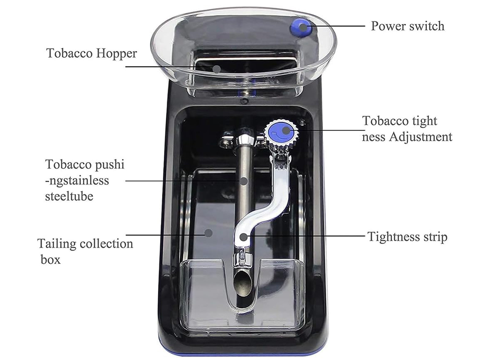 Macchinetta Automatica Elettrica per Arrotolare e Preparare Sigarette GR-12-005