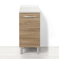 Base per cucina componibile da 40 cm con 1 anta linea MAKA, realizzata in legno 100% MADE IN ITALY, colore Noce, Apertura SX