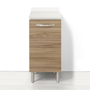 Base per cucina componibile da 40 cm con 1 anta linea MAKA, realizzata in legno 100% MADE IN ITALY, colore Noce, Apertura SX