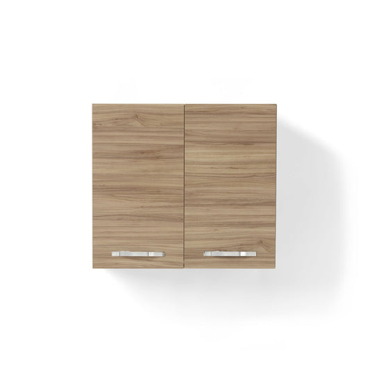 Pensile Colapiatti per cucina componibile da 80 cm con 2 ante linea MAKA, realizzata in legno 100% MADE IN ITALY, colore Noce