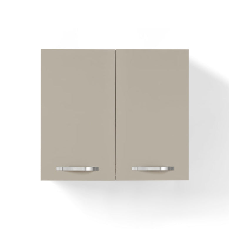 Pensile per cucina componibile da 80 cm con 2 ante linea MAKA, realizzata in legno 100% MADE IN ITALY, colore Tortora