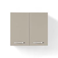 Pensile per cucina componibile da 80 cm con 2 ante linea MAKA, realizzata in legno 100% MADE IN ITALY, colore Tortora