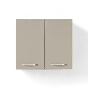 Pensile per cucina componibile da 80 cm con 2 ante linea MAKA, realizzata in legno 100% MADE IN ITALY, colore Tortora