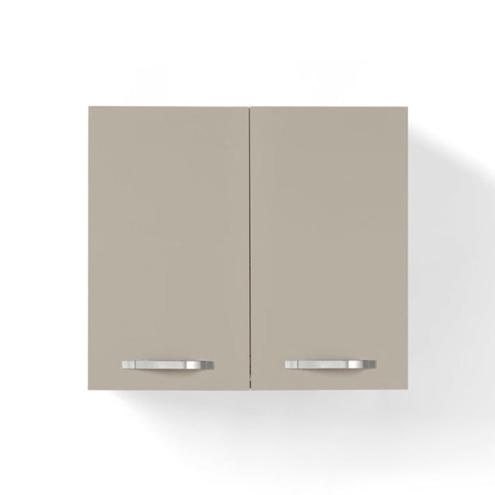 Pensile per cucina componibile da 80 cm con 2 ante linea MAKA, realizzata in legno 100% MADE IN ITALY, colore Tortora