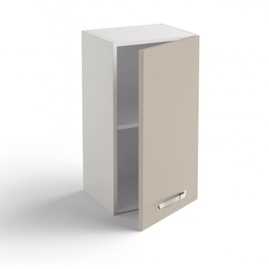 Pensile per cucina componibile da 40 cm con 1 anta linea MAKA, realizzata in legno 100% MADE IN ITALY, colore Noce, Apertura Sx