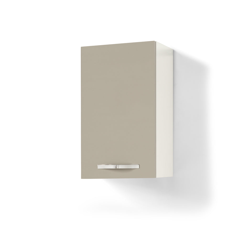 Pensile per cucina componibile da 40 cm con 1 anta linea MAKA, realizzata in legno 100% MADE IN ITALY, colore Tortora, Apertura Sx