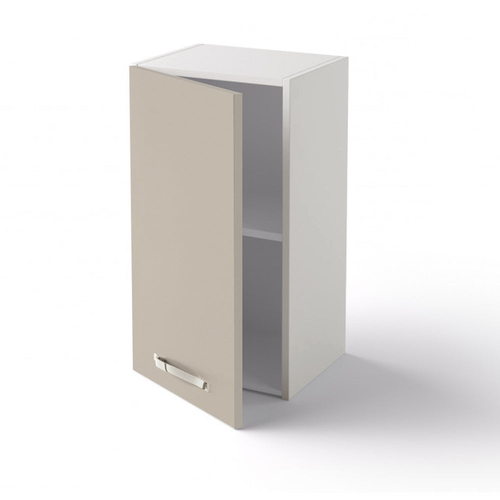 Pensile per cucina componibile da 40 cm con 1 anta linea MAKA, realizzata in legno 100% MADE IN ITALY, colore Tortora, Apertura Sx