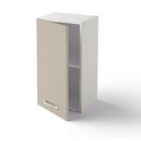 Pensile per cucina componibile da 40 cm con 1 anta linea MAKA, realizzata in legno 100% MADE IN ITALY, colore Tortora, Apertura Sx