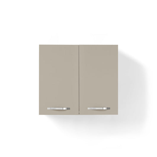 Pensile Colapiatti per cucina componibile da 80 cm con 2 ante linea MAKA, realizzata in legno 100% MADE IN ITALY, colore Tortora