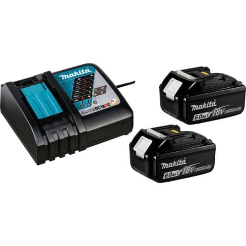 Makita Power Source Kit 199480-6 2x BL1860B + DC18RC