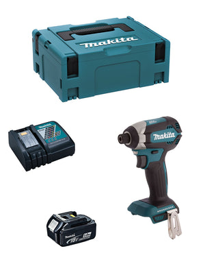 Makita avvitatore ad impulsi  dtd153rtj1 (1 x 5,0 ah + dc18rc + makpac 2) 8435587912170