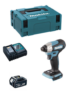 Makita avvitatore ad impulsi  dtd157rtj1 (1 x 5,0 ah + dc18rc + makpac 2) 8435587928133