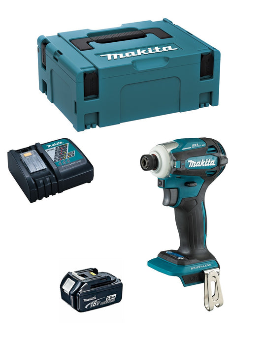 Makita avvitatore ad impulsi  dtd172rtj1 (1 x 5,0 ah + dc18rc + makpac 2) 8435587925231