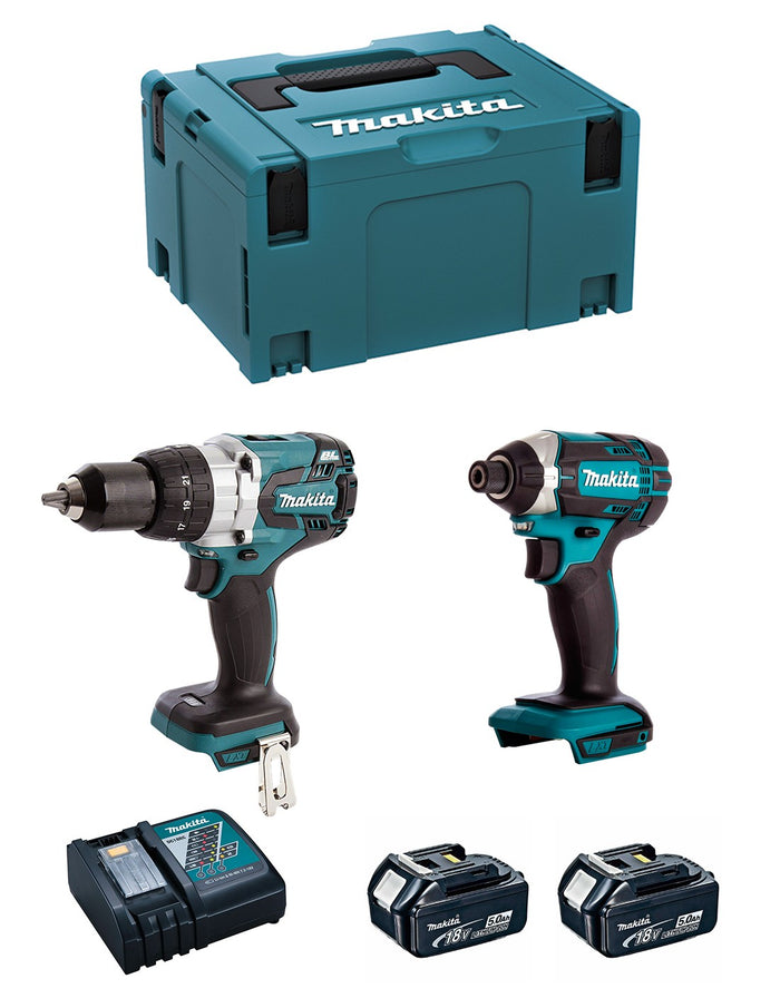 Makita  kit mk226rtj (dhp481 + dtd152 + 2 x 5,0 ah + dc18rc + makpac 3) 8435587921141