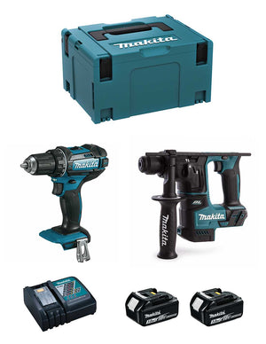 Makita  kit mpk18223a (ddf482 + dhr171 + 2 x 3,0 ah + dc18rc + makpac 3) 8435587902379