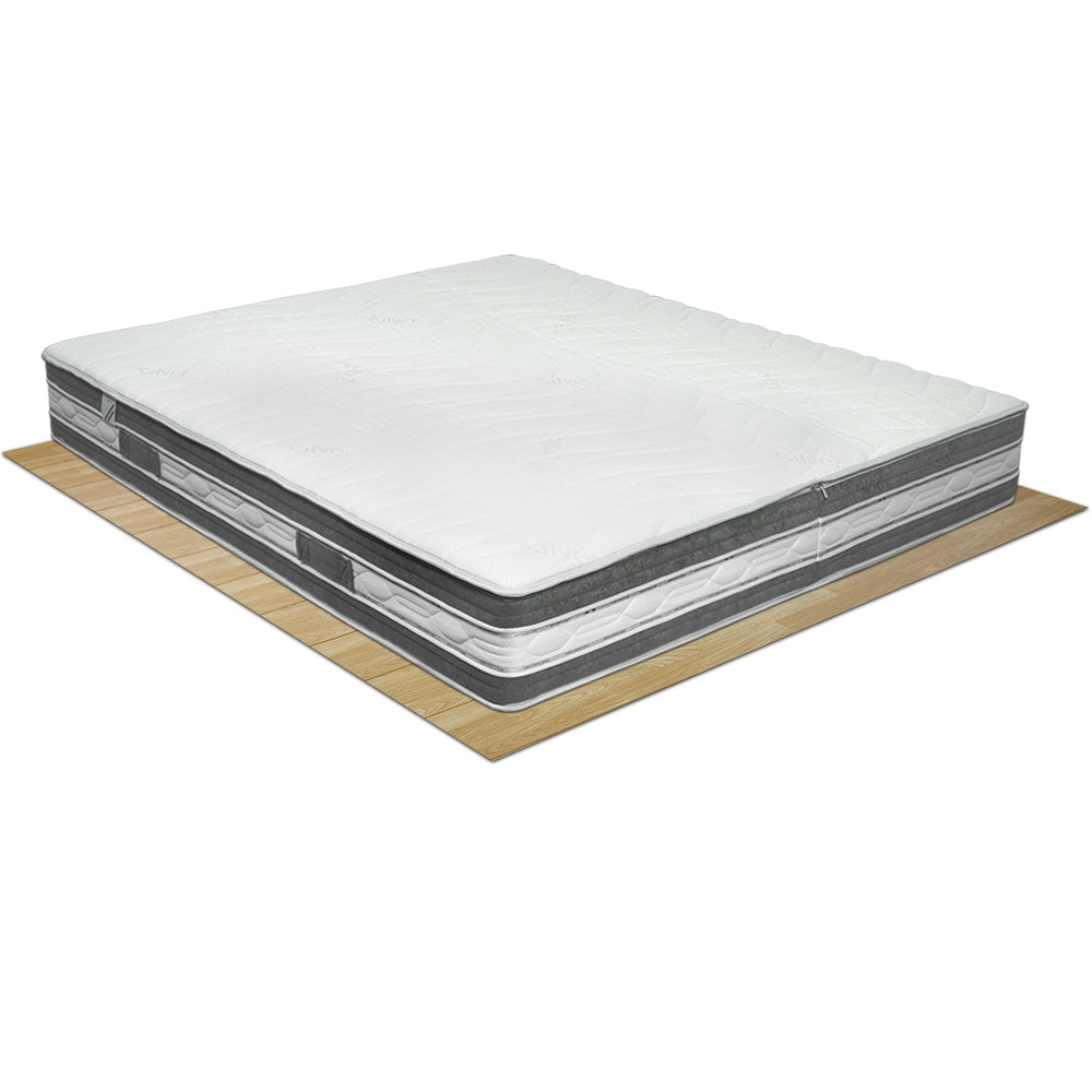 Materasso in memory Malaga matrimoniale 160x190 alto 25cm sfoderabile con fascia 3D e ioni d'argento - Comprarredo