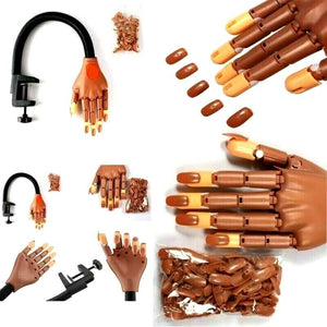 Mano Finta Per Pratica Nail Art Estetista Con Supporto Morsetto Tavolo Unghie