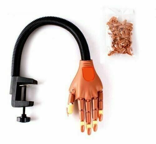 Mano Finta Per Pratica Nail Art Estetista Con Supporto Morsetto Tavolo Unghie