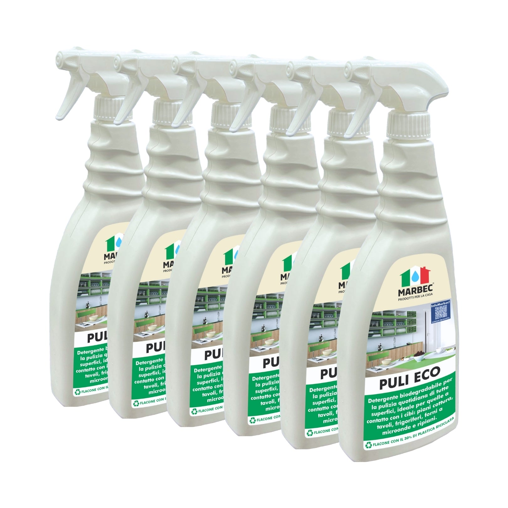 Detergente per superfici a contatto con gli alimenti PULI ECO   750MLx6Pz