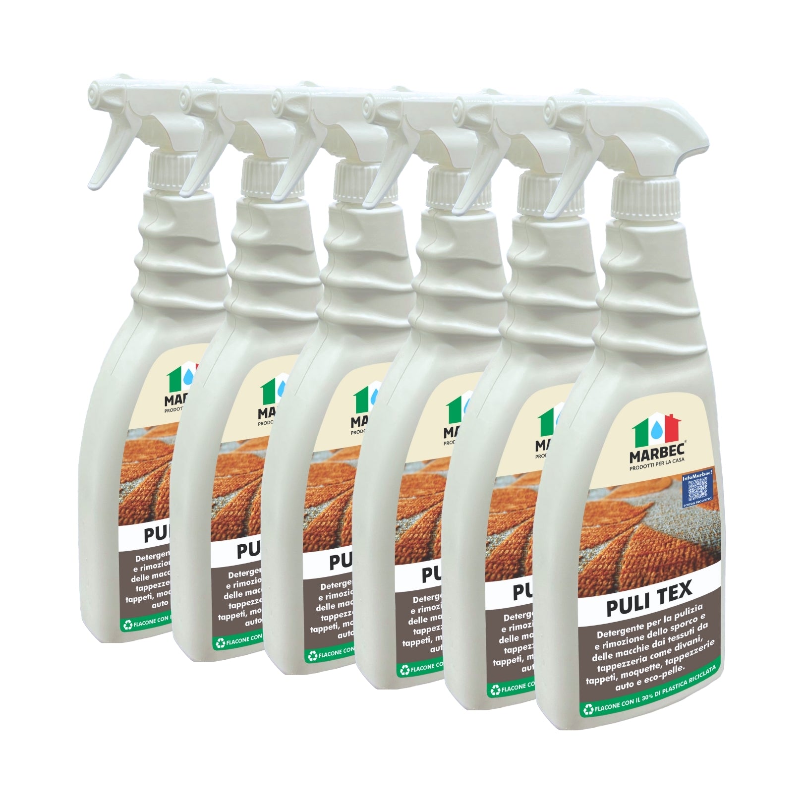 Detergente per pulire divano, tappeti e moquette PULI TEX   750MLx6Pz