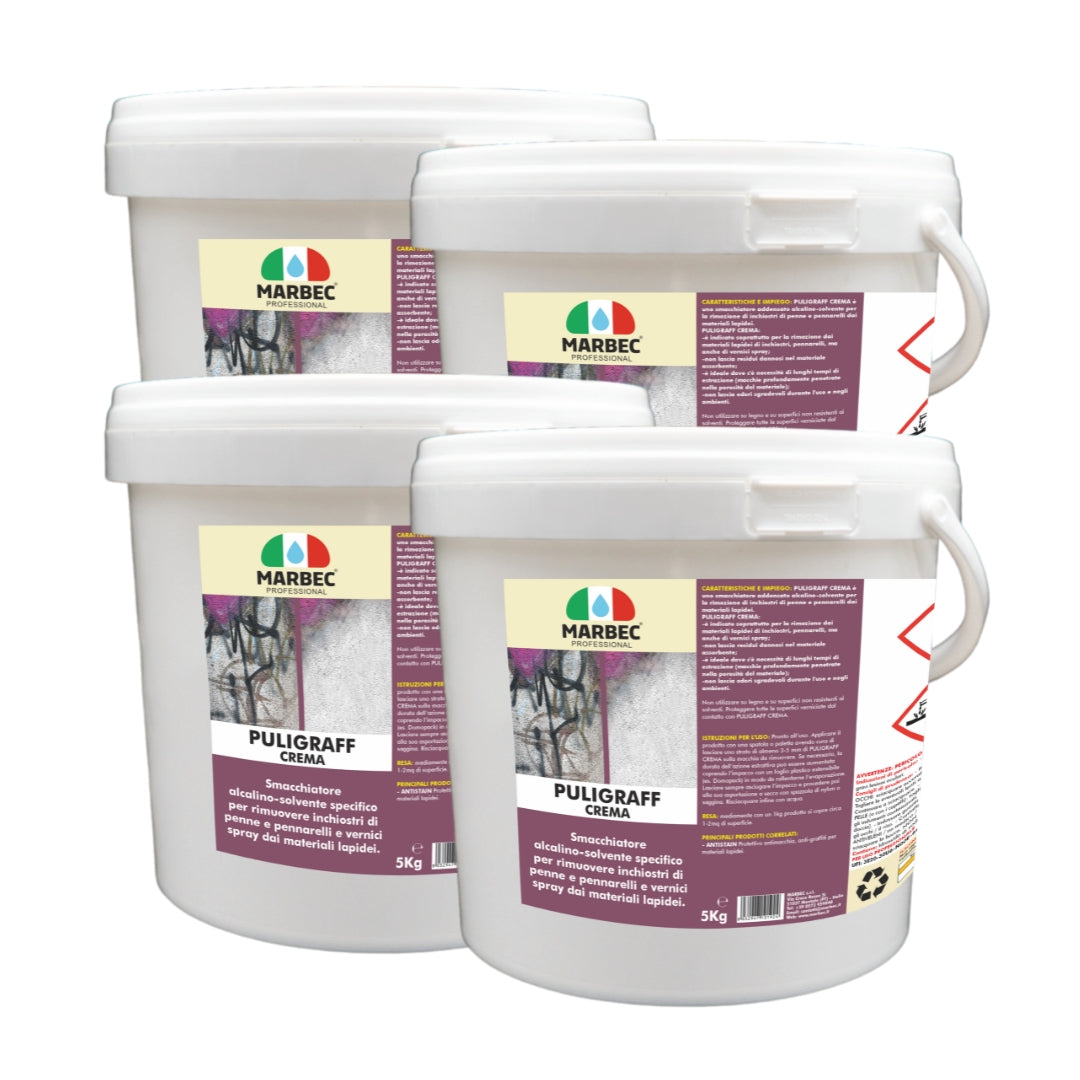 Smacchiatore per graffiti, inchiostri, pennarelli PULIGRAFF   5KGx4Pz