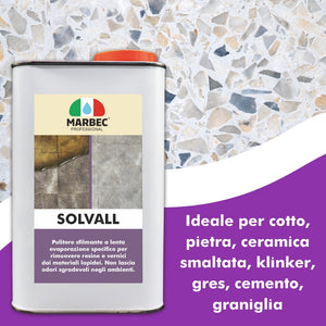 Pulitore sfilmante per materiali lapidei SOLVALL   5LTx4Pz